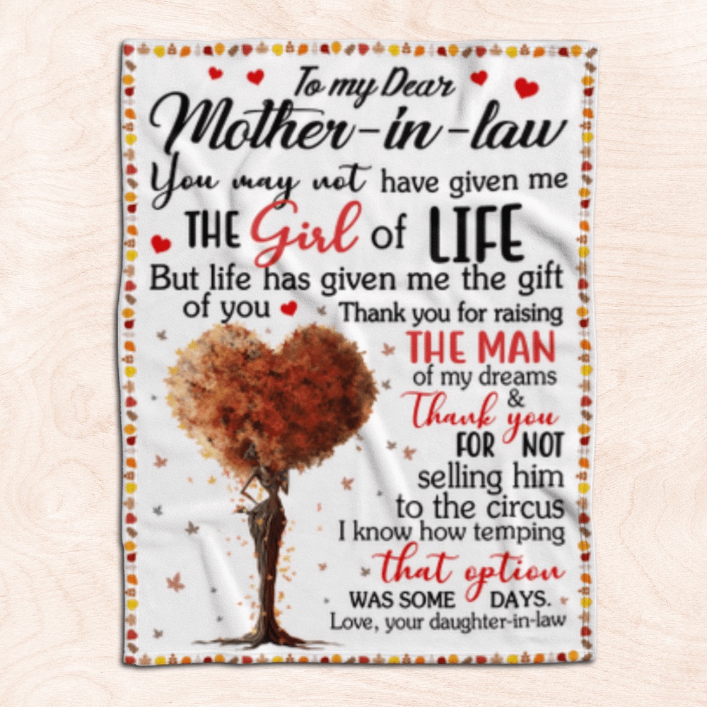 Mother’s Day Mother In Law Blanket For Black Mother In Law Art Blanket From Daughter In Law, Blankets For Mothers Day