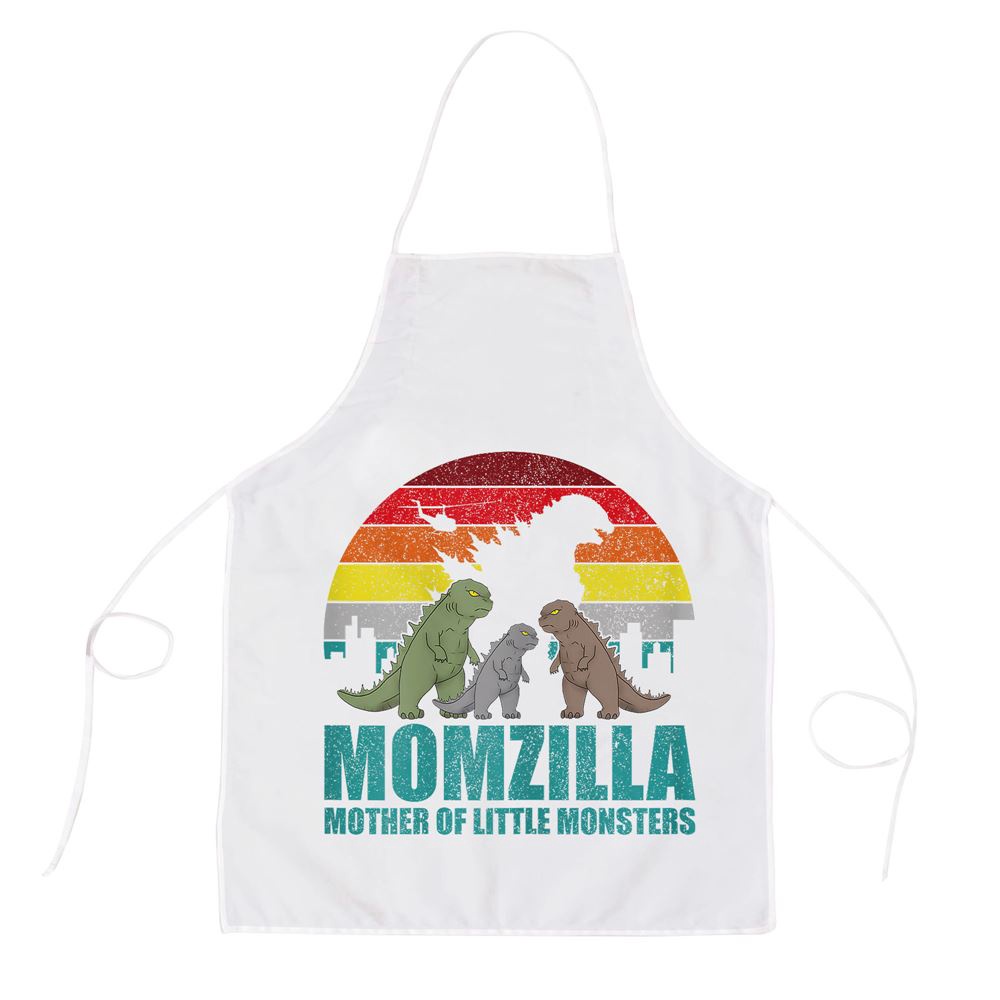 Mothers Day Momzilla Mother Of Little Monsters Apron, Mothers Day Apron, Mother’s Day Gifts