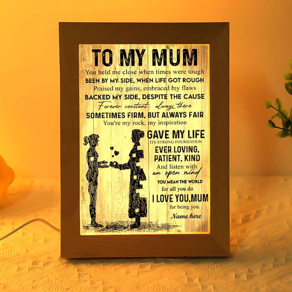 Mum You Held Me Close From Daughter Frame Lamp, Picture Frame Light, Frame Lamp, Mother’s Day Gifts