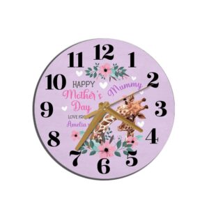 Mummy Mother’s Day Gift Giraffe Purple Personalised&hellip;