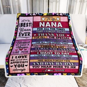 Nana Blanket From Granddaughter Grandson Thank You For The Love Personalized Blanket For Mom Mother s Day Gifts Blanket 2 l2nodz.jpg