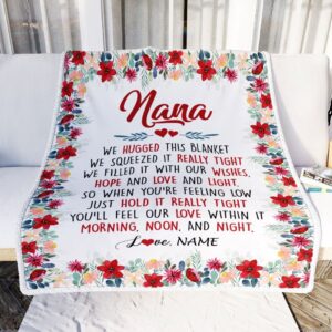 Nana Blanket From Grandkids Grandson Granddaughter We Hugged This Blanket Personalized Blanket For Mom Mother s Day Gifts Blanket 2 ng0gld.jpg