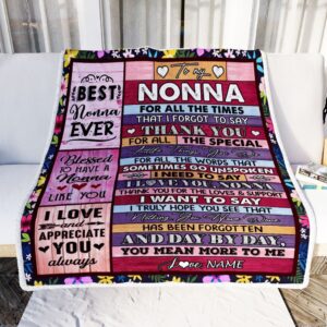 Nonna Blanket From Granddaughter Grandson Thank You For The Love Personalized Blanket For Mom Mother s Day Gifts Blanket 2 zpwt6s.jpg