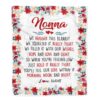 Nonna Blanket From Grandkids I Love You Hugs Air Mail Letter, Personalized Blanket For Mom, Mother’s Day Gifts Blanket