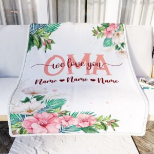 Oma Blanket From Grandkids Granddaughter Grandson We Love You Floral Personalized Blanket For Mom Mother s Day Gifts Blanket 2 ogpmqn.jpg
