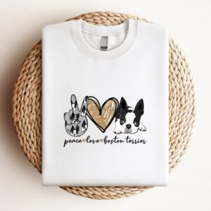 Peace Love Boston Terrier Funny Boston Terrier&hellip;