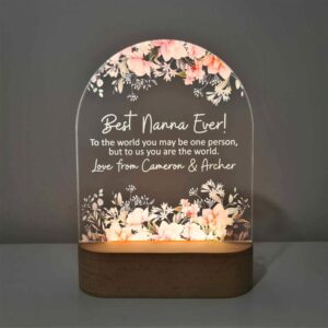 Personalised Handcrafted Floral LED Lamp for Mother’s&hellip;