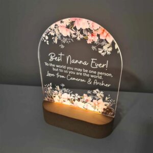 Personalised Handcrafted Floral LED Lamp for Mother’s&hellip;