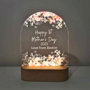 Personalised Handcrafted Floral LED Lamp for Mother’s&hellip;
