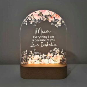 Personalised Handcrafted Floral LED Lamp for Mother’s&hellip;