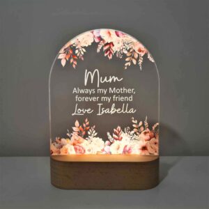 Personalised Handcrafted Floral LED Lamp for Mother’s&hellip;