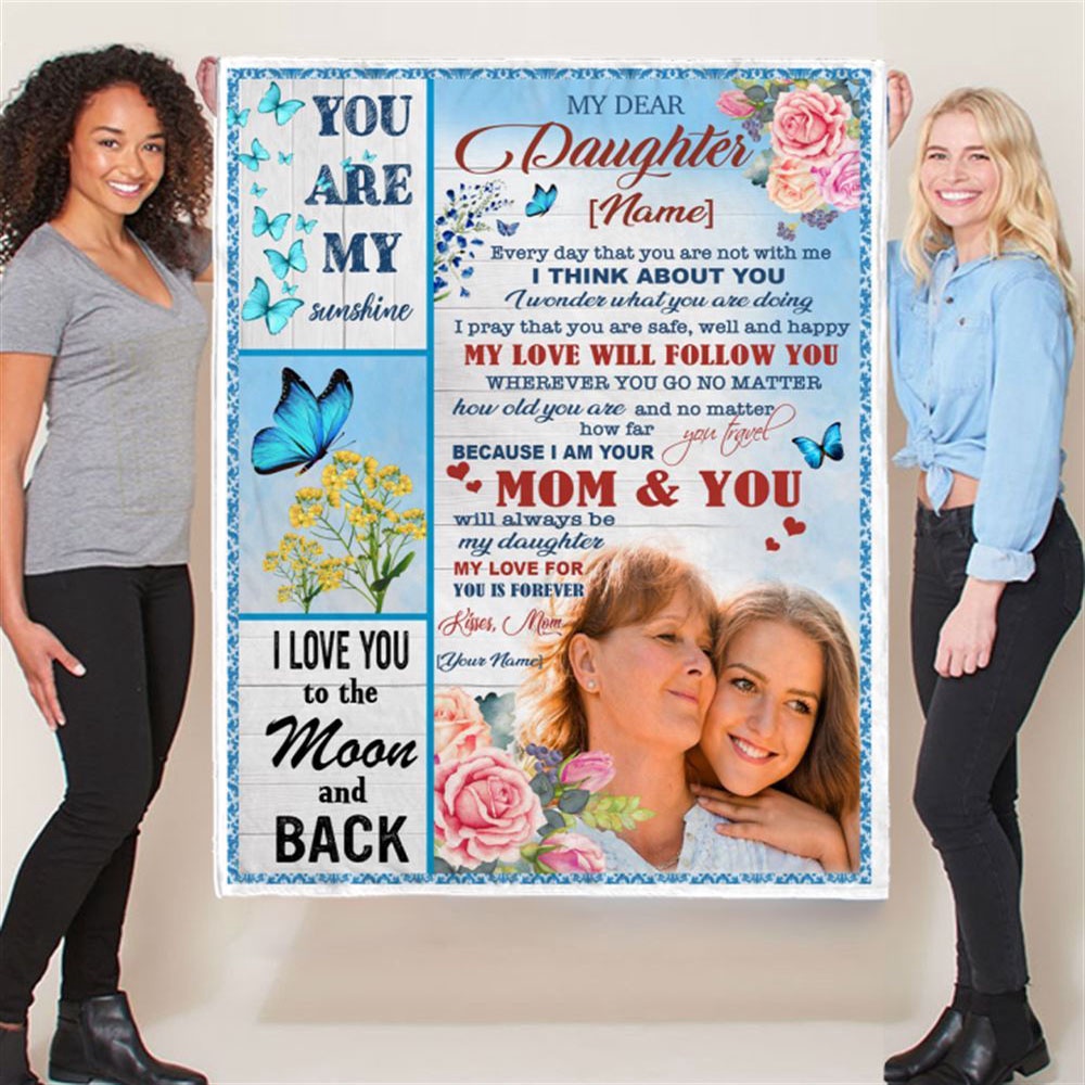 Personalized Name Photo To My Daughter Mom Love You Gift Ideas From Mom Blanket, Blankets For Mothers Day, Mother’s Day Gifts Blanket Personalized Name Photo To My Daughter Mom Love You Gift Ideas From Mom Blanket, Blankets For Mothers Day, Mother’s Day Gifts Blanket
