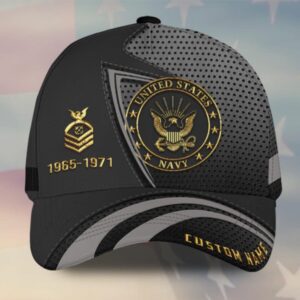 Personalized Name Rank US Veteran Navy Baseball&hellip;