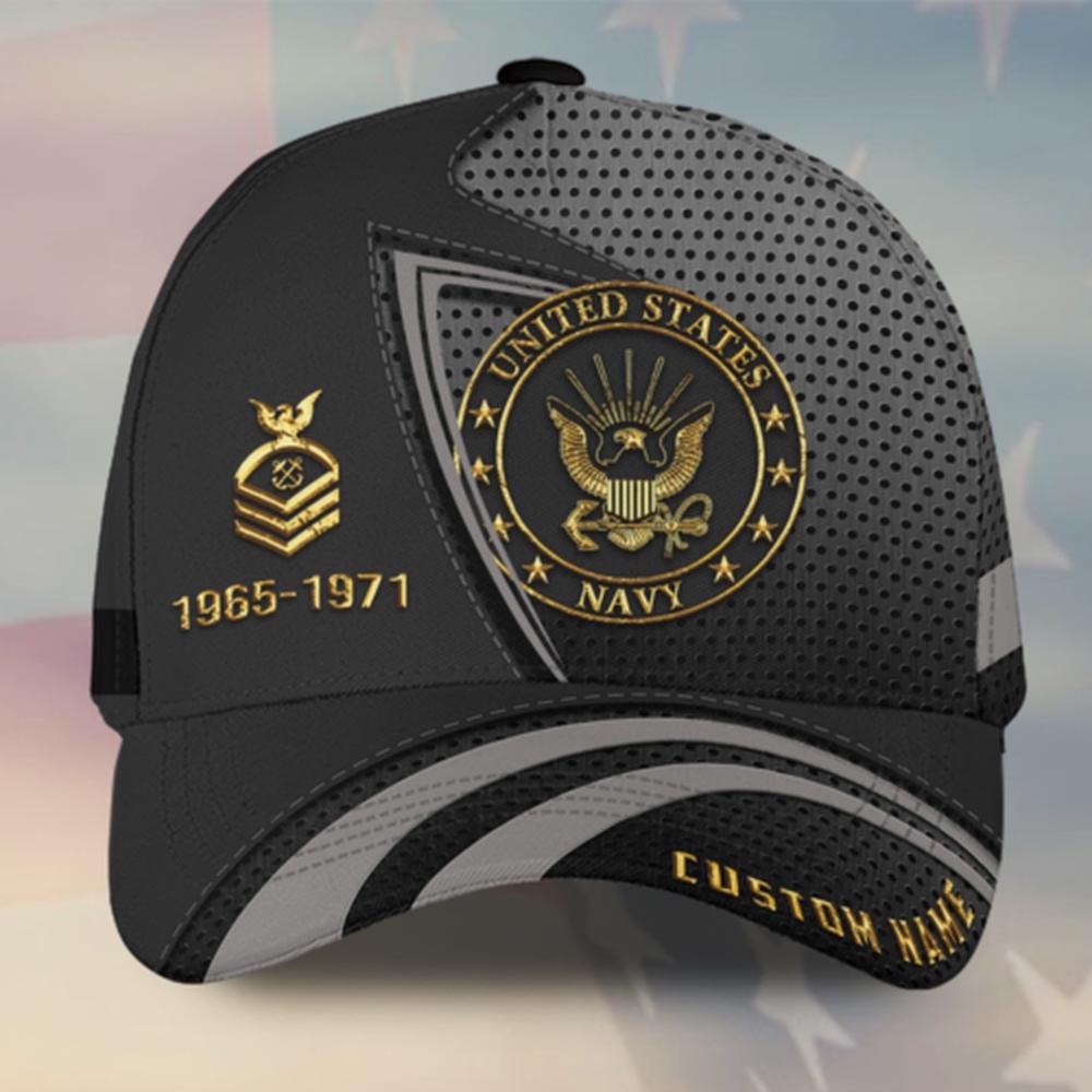 Personalized Name Rank US Veteran Navy Baseball Cap, Veteran Baseball Hats, Veteran Baseball Cap Personalized Name Rank US Veteran Navy Baseball Cap, Veteran Baseball Hats, Veteran Baseball Cap