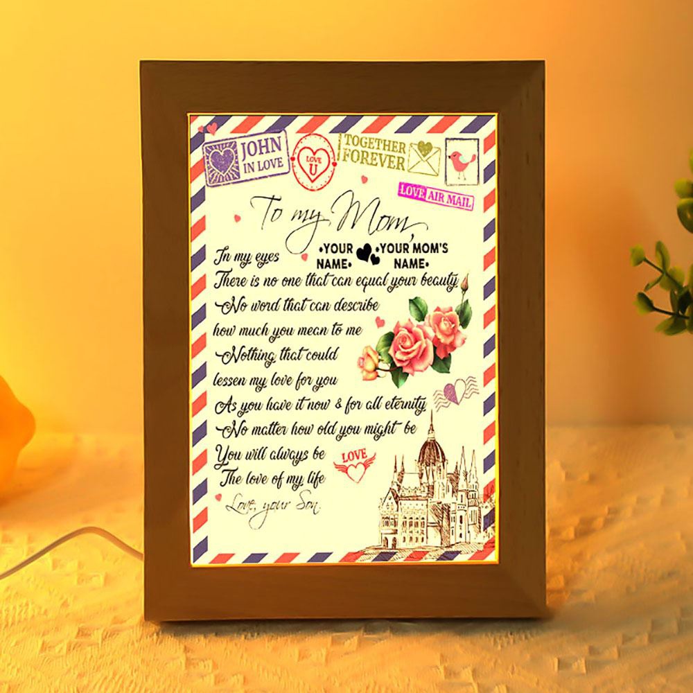 Personalized To My Mom In My Eyes Mother’s Day Frame Lamp, Picture Frame Light, Frame Lamp, Mother’s Day Gifts