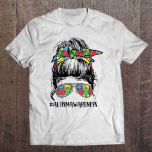 Proud Autism Mom Messy Bun Girl Puzzle&hellip;