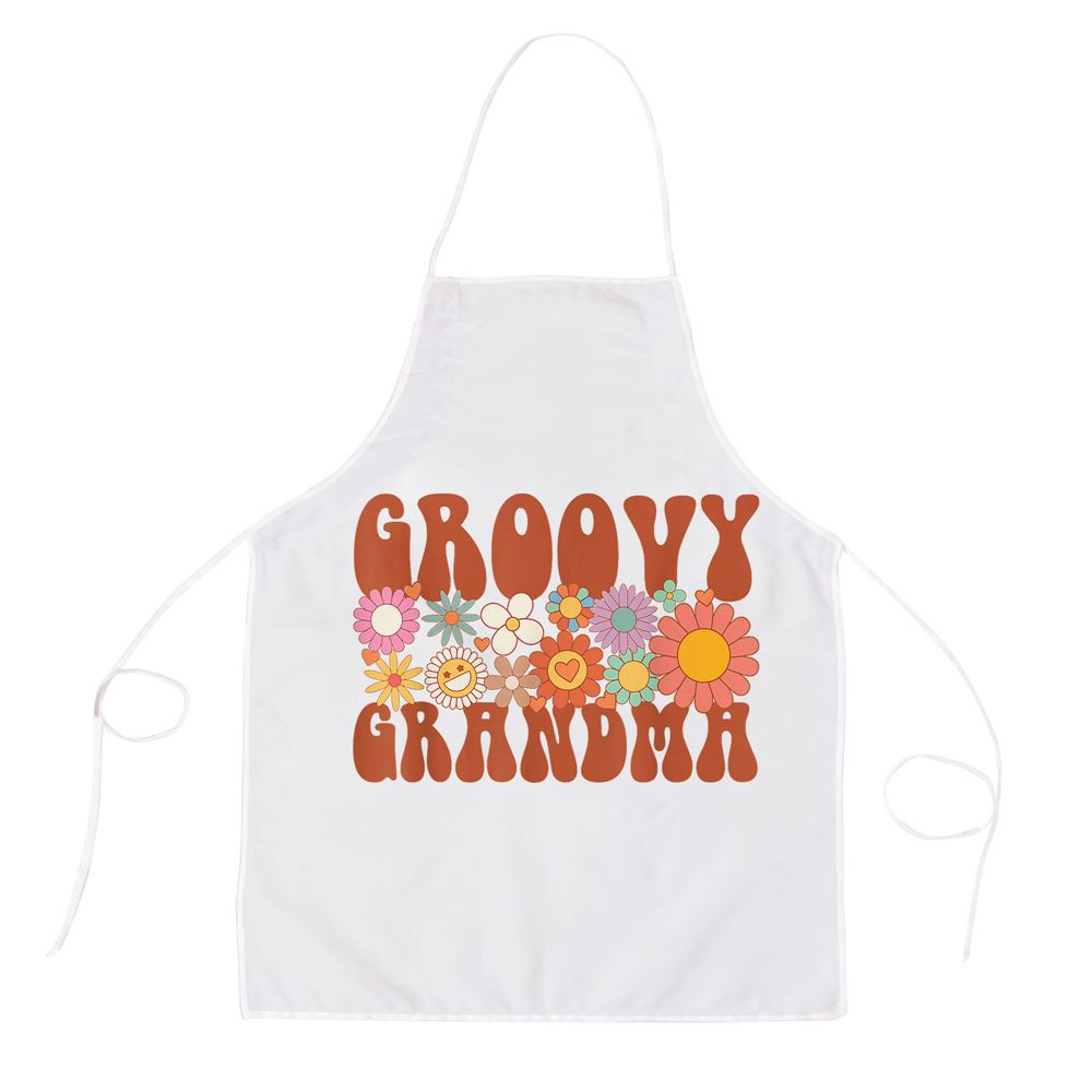 Retro Groovy Grandma Matching Family Party Mothers Day Apron, Mothers Day Apron, Mother’s Day Gifts