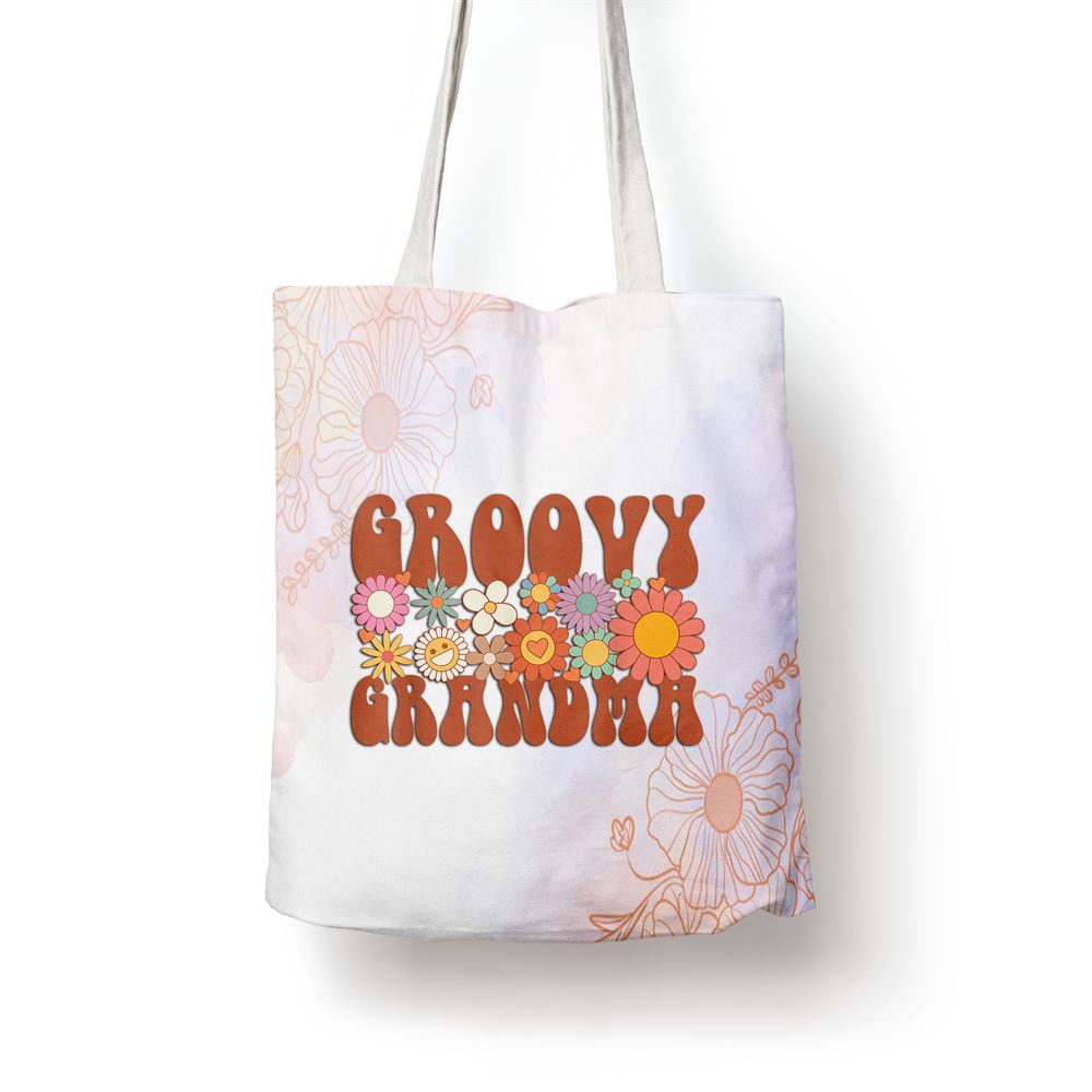 Retro Groovy Grandma Matching Family Party Mothers Day Tote Bag, Mom Tote Bag, Tote Bags For Moms, Mother’s Day Gifts