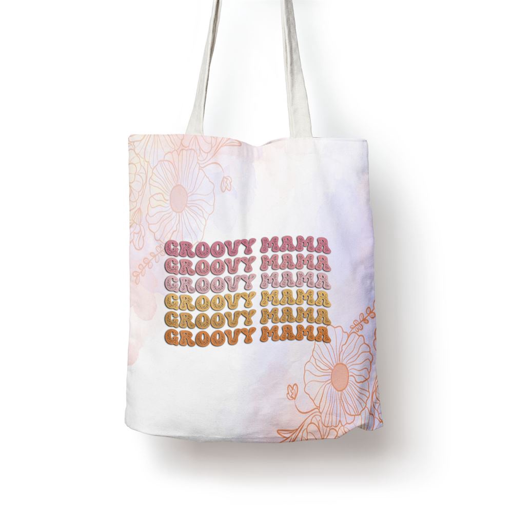 Retro Groovy Hippie Mama Matching Family Mothers Day Tote Bag, Mom Tote Bag, Tote Bags For Moms, Mother’s Day Gifts