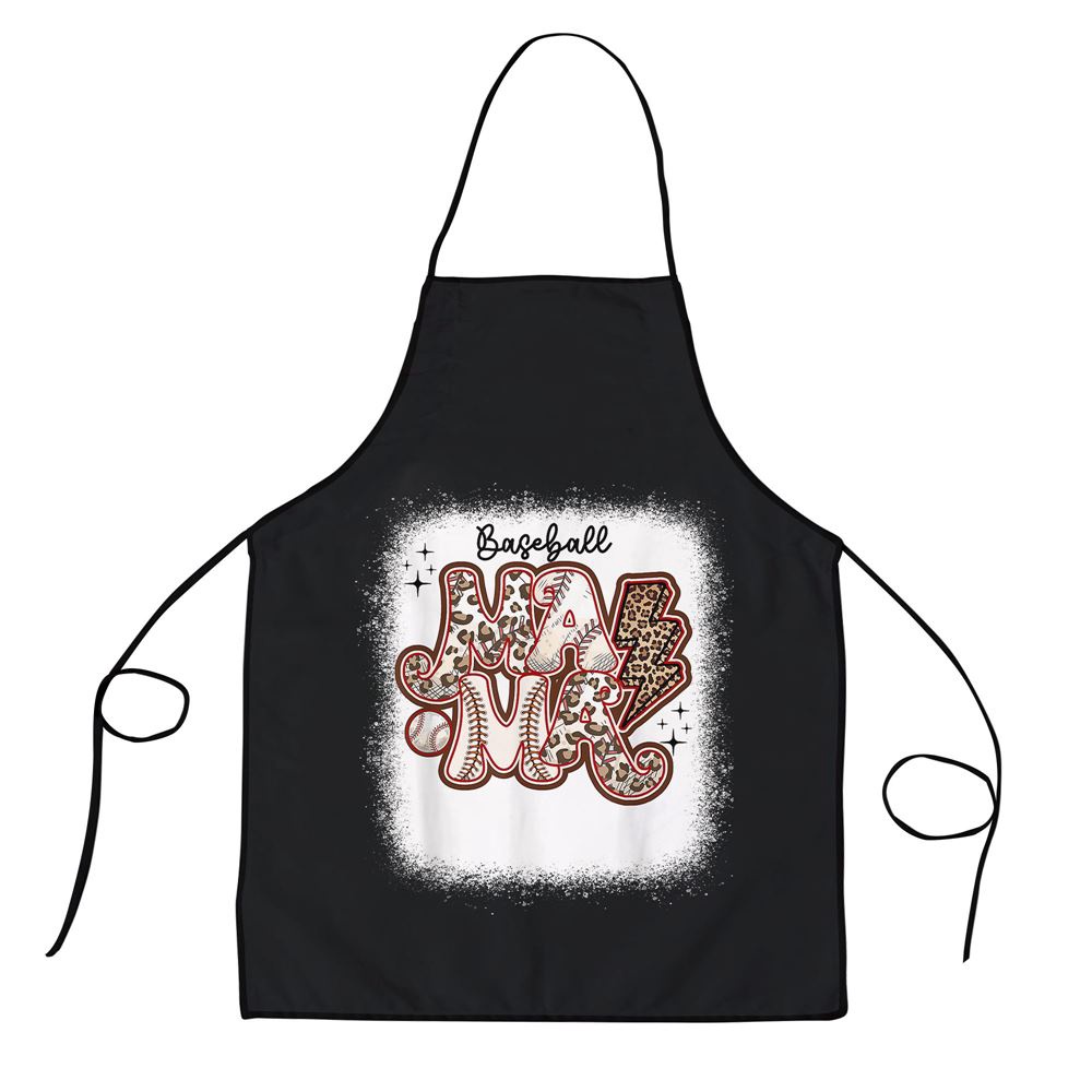 Softball Baseball Mom Leopard Tee Mothers Day Apron, Aprons For Mother’s Day, Mother’s Day Gifts