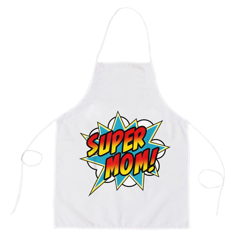 Super Mom Comic Book Superhero Mothers Day Apron, Mothers Day Apron, Mother’s Day Gifts