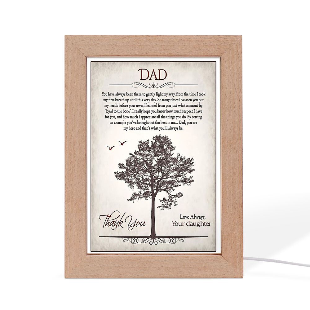 Thank You Dad Frame Lamp, Picture Frame Light, Frame Lamp, Mother’s Day Gifts