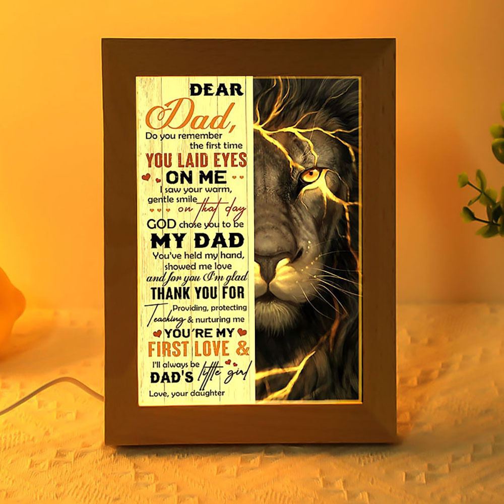 Thank You For Being My Dad Frame Lamp, Picture Frame Light, Frame Lamp, Mother’s Day Gifts