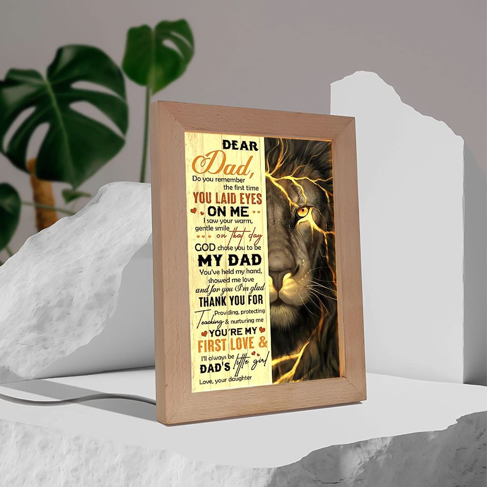 Thank You For Being My Dad Frame Lamp, Picture Frame Light, Frame Lamp, Mother’s Day Gifts