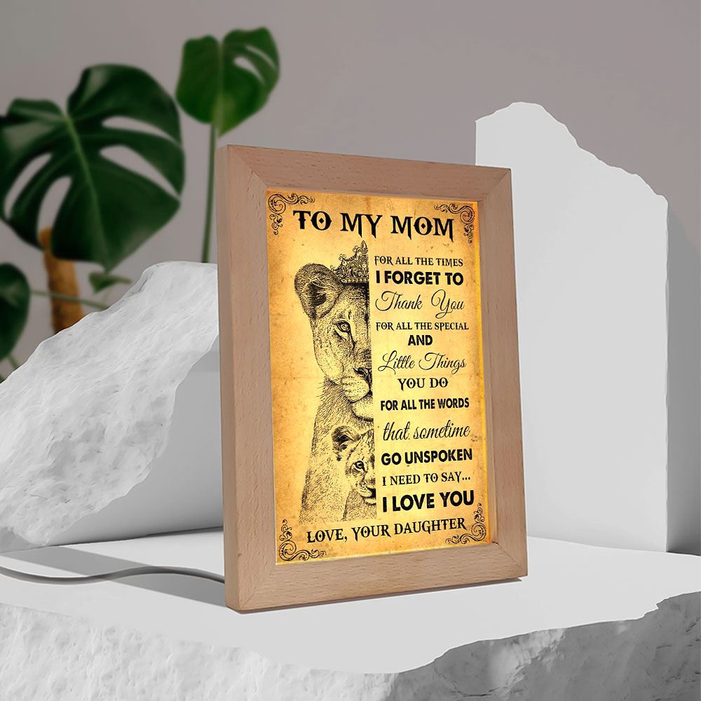 Thank You Mom Frame Lamp, Picture Frame Light, Frame Lamp, Mother’s Day Gifts