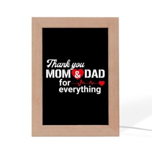Thanks Mom And Dad Frame Lamp, Picture&hellip;