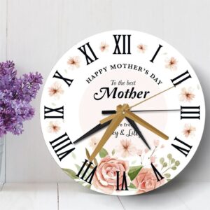 The Best Mother Watercolour Floral Mother s Day Gift Personalised Wooden Clock Mother s Day Clock Mother s Day Gifts 3 yicphs.jpg