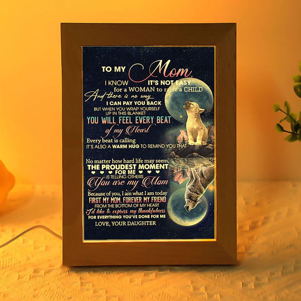 The Proundest Moment For Me Frame Lamp, Picture Frame Light, Frame Lamp, Mother’s Day Gifts