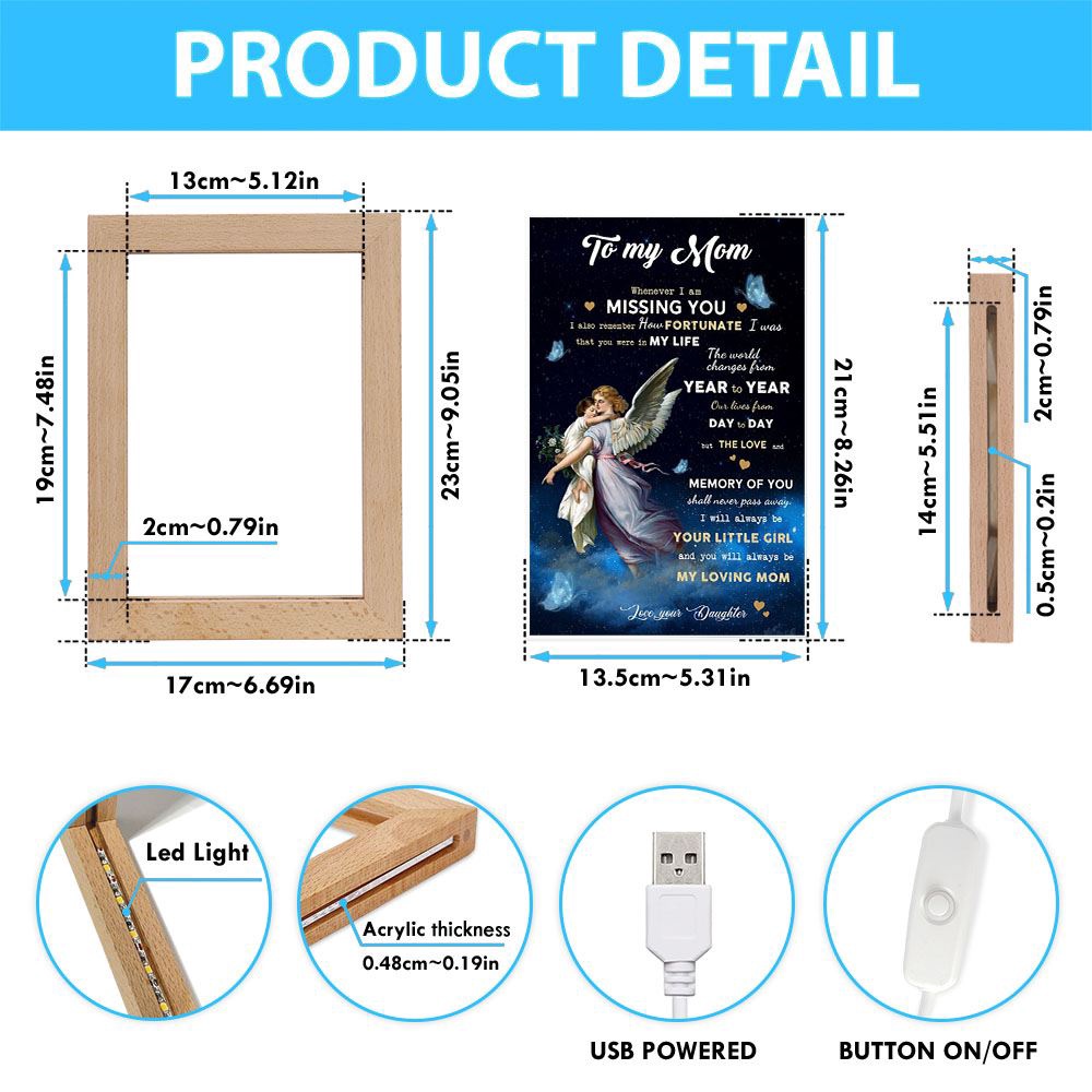 The World Changes From Year To Year Frame Lamp, Picture Frame Light, Frame Lamp, Mother’s Day Gifts