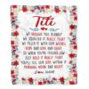 Titi Blanket From Niece Nephew We Love You Floral, Personalized Blanket For Mom, Mother’s Day Gifts Blanket