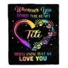Titi Blanket From Niece Nephew We Love You Floral, Personalized Blanket For Mom, Mother’s Day Gifts Blanket
