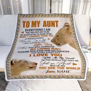 To My Aunt Blanket From Nephew Lion My Loving Father I Love You Personalized Blanket For Mom Mother s Day Gifts Blanket 2 zbdtc7.jpg