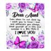 To My Aunt Blanket From Niece Nephew Bear I Love You, Personalized Blanket For Mom, Mother’s Day Gifts Blanket