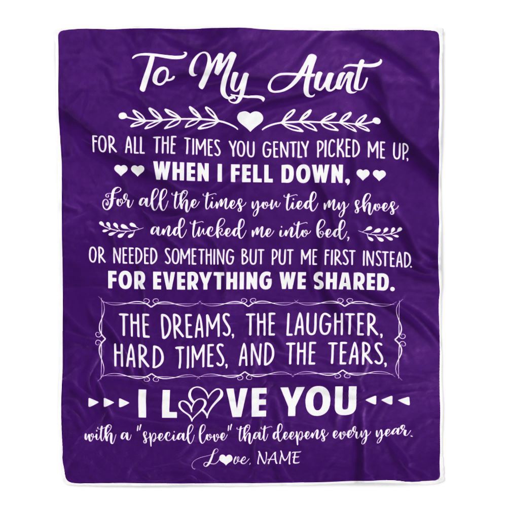 To My Aunt Blanket From Niece Nephew I Love You With A Special Love, Personalized Blanket For Mom, Mother’s Day Gifts Blanket