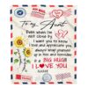 To My Aunt Blanket From Niece Nephew Sunflower Thank You I Love You, Personalized Blanket For Mom, Mother’s Day Gifts Blanket