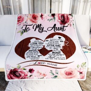 To My Aunt Blanket From Niece Never Forget I Love You Heart Flower Personalized Blanket For Mom Mother s Day Gifts Blanket 2 dwoeum.jpg