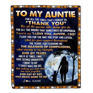 To My Auntie Blanket From Niece Nephew&hellip;
