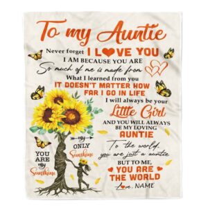 To My Auntie Blanket From Niece Sunflower&hellip;