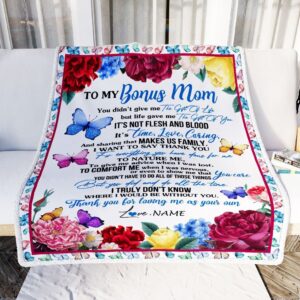 To My Bonus Mom Blanket From Daughter&hellip;