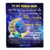 To My Bonus Mom Blanket From Daughter Nephew Wood Butterfly You Mean More To Me, Personalized Blanket For Mom, Mother’s Day Gifts Blanket