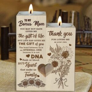 To My Bonus Mom Heart Candle Holders,&hellip;