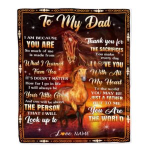 To My Dad Blanket From Daughter Thank&hellip;