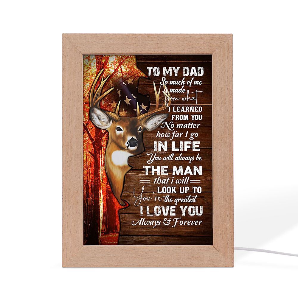 To My Dad Frame Lamp, Picture Frame Light, Frame Lamp, Mother’s Day Gifts