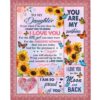 To My Daughter I Believe Hugging Hug You Gift From Dad Butterfly Never Give up Fleece Blanket, Blankets For Mothers Day