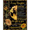 To My Daughter I Love You A Wonderful Person Kind Caring Sunflower Gift From Mom Fleece Blanket, Blankets For Mothers Day To My Daughter I Love You A Wonderful Person Kind Caring Sunflower Gift From Mom Fleece Blanket, Blankets For Mothers Day