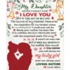 To My Daughter Mom Love You Christmas Xmas Gift Ideas Blanket, Blankets For Mothers Day